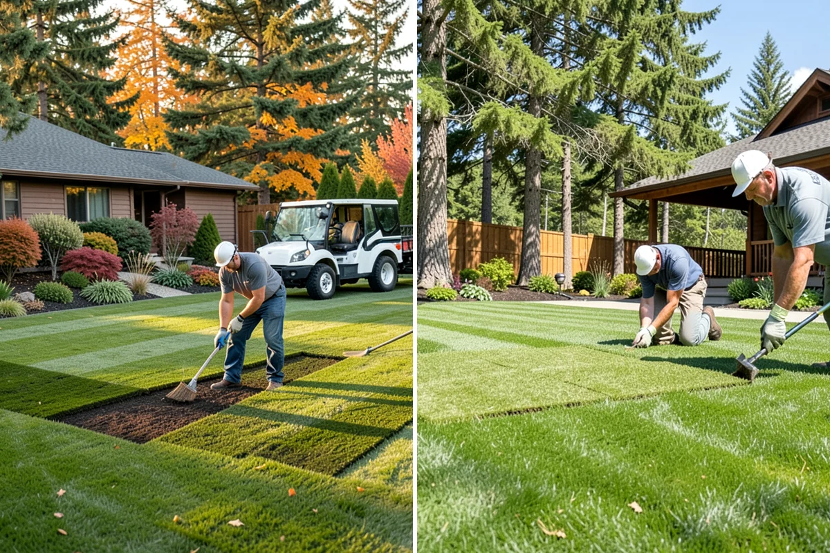 Segmental Block Retaining Wall in Seattle, King County, WA - Excavate the slope and any geogrid embedment zone