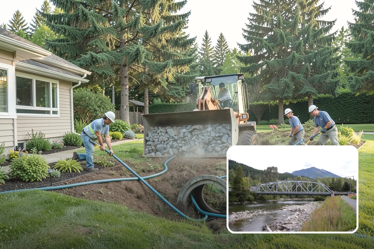 Segmental Block Retaining Wall in Skykomish, King County, WA - Handles taller walls with geogrid reinforcement