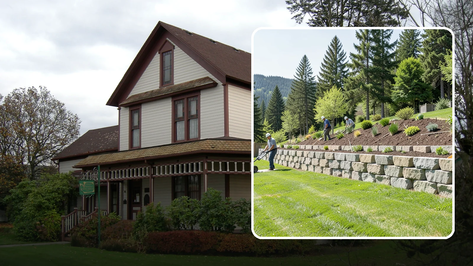 Segmental Block Retaining Wall in Sumner, Pierce County, WA - An engineered mortarless wall of interlocking segmental units, ideal for taller PNW slopes that demand reinforcement and reliable...