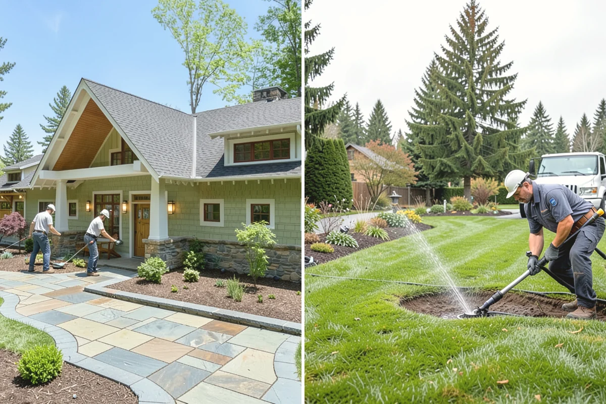 Segmental Block Retaining Wall in University Place, Pierce County, WA - Excavate the slope and any geogrid embedment zone