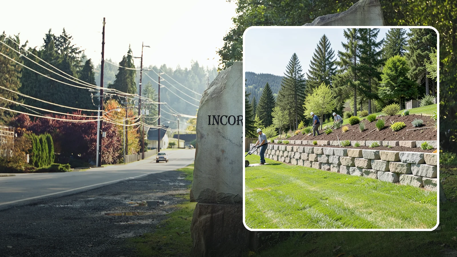Segmental Block Retaining Wall in Wilkeson, Pierce County, WA - An engineered mortarless wall of interlocking segmental units, ideal for taller PNW slopes that demand reinforcement and reliable...