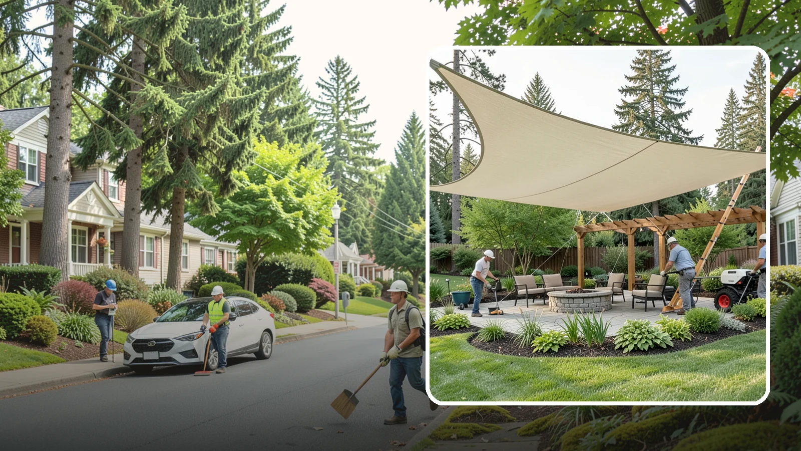Shade Structure Installation in Beaux Arts Village, King County, WA - Shade sails, canopies, and structures that bring comfortable, stylish shade to any outdoor space.