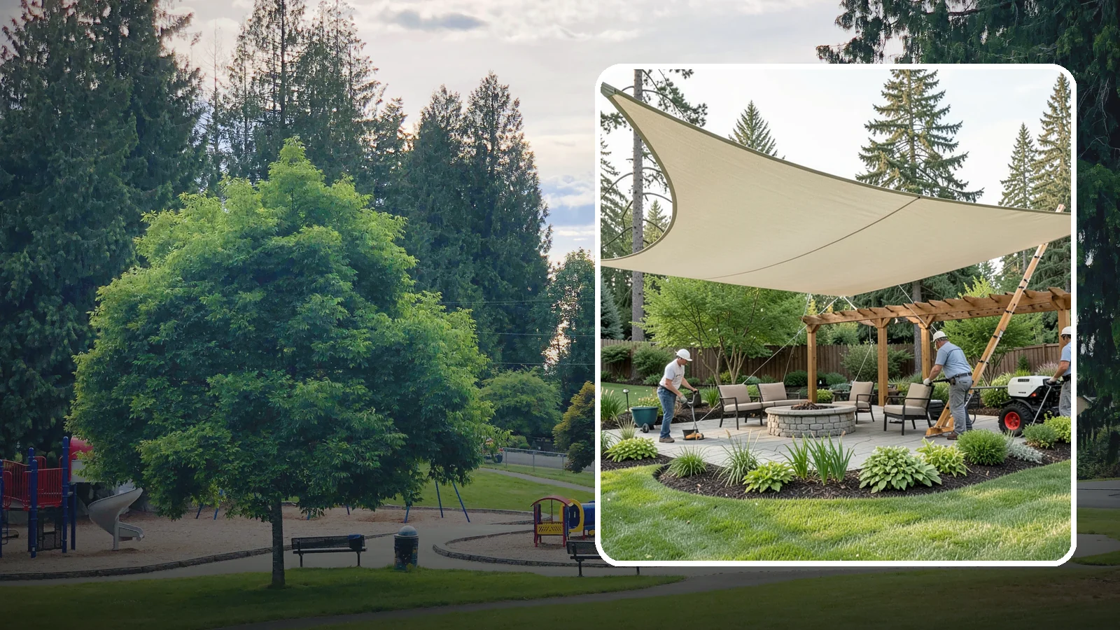 Shade Structure Installation in Bonney Lake, Pierce County, WA - Shade sails, canopies, and structures that bring comfortable, stylish shade to any outdoor space.