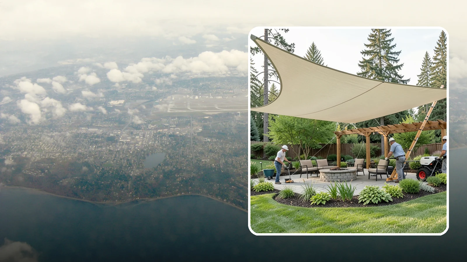 Shade Structure Installation in Burien, King County, WA - Shade sails, canopies, and structures that bring comfortable, stylish shade to any outdoor space.