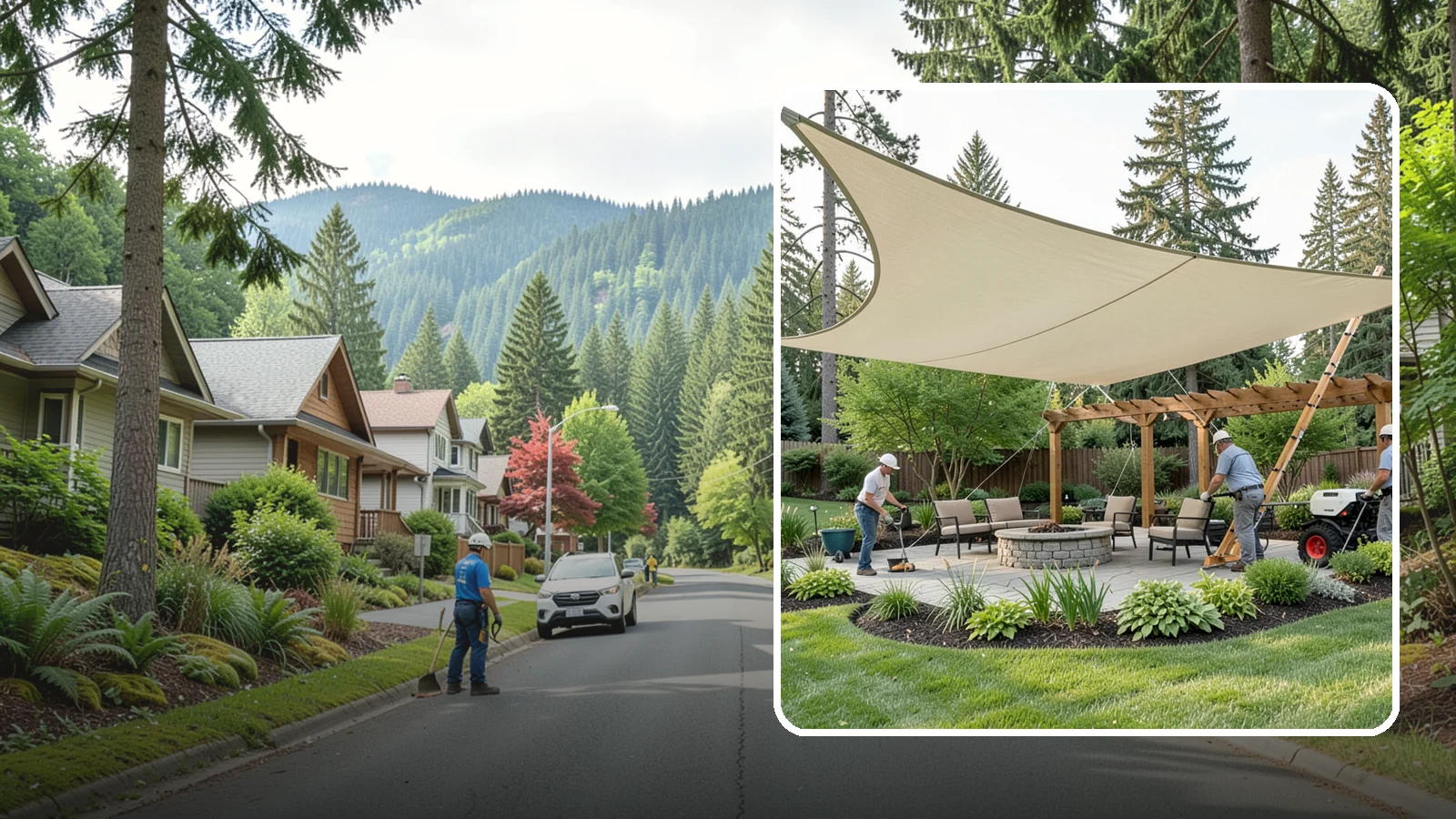 Shade Structure Installation in Darrington, Snohomish County, WA - Shade sails, canopies, and structures that bring comfortable, stylish shade to any outdoor space.