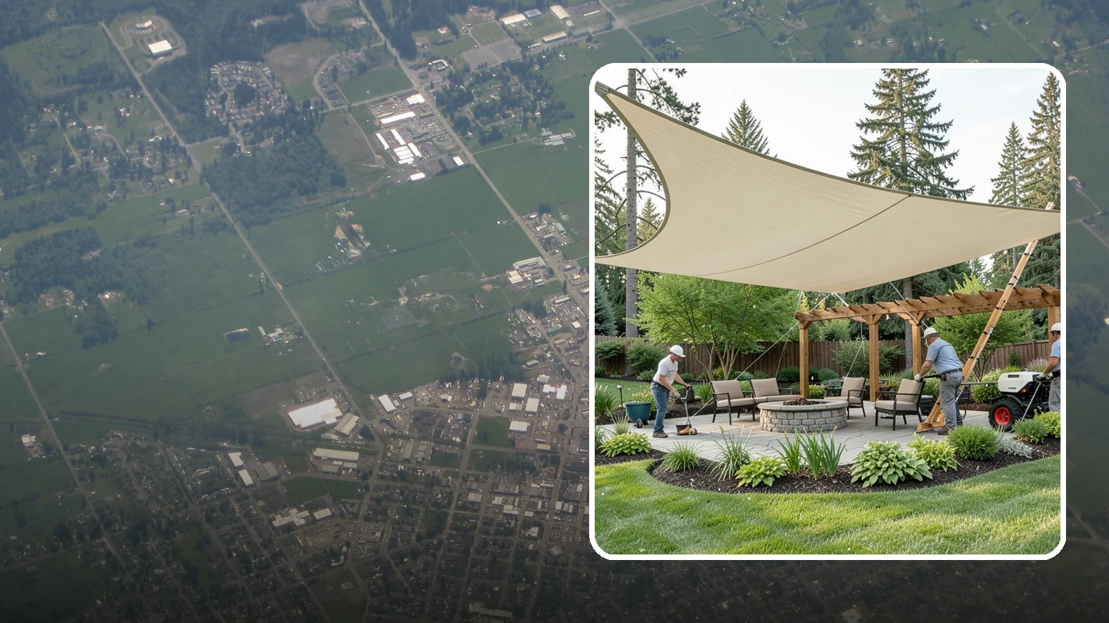 Shade Structure Installation in Enumclaw, King County, WA - Shade sails, canopies, and structures that bring comfortable, stylish shade to any outdoor space.