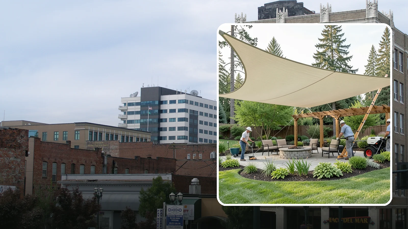 Shade Structure Installation in Everett, Snohomish County, WA - Shade sails, canopies, and structures that bring comfortable, stylish shade to any outdoor space.