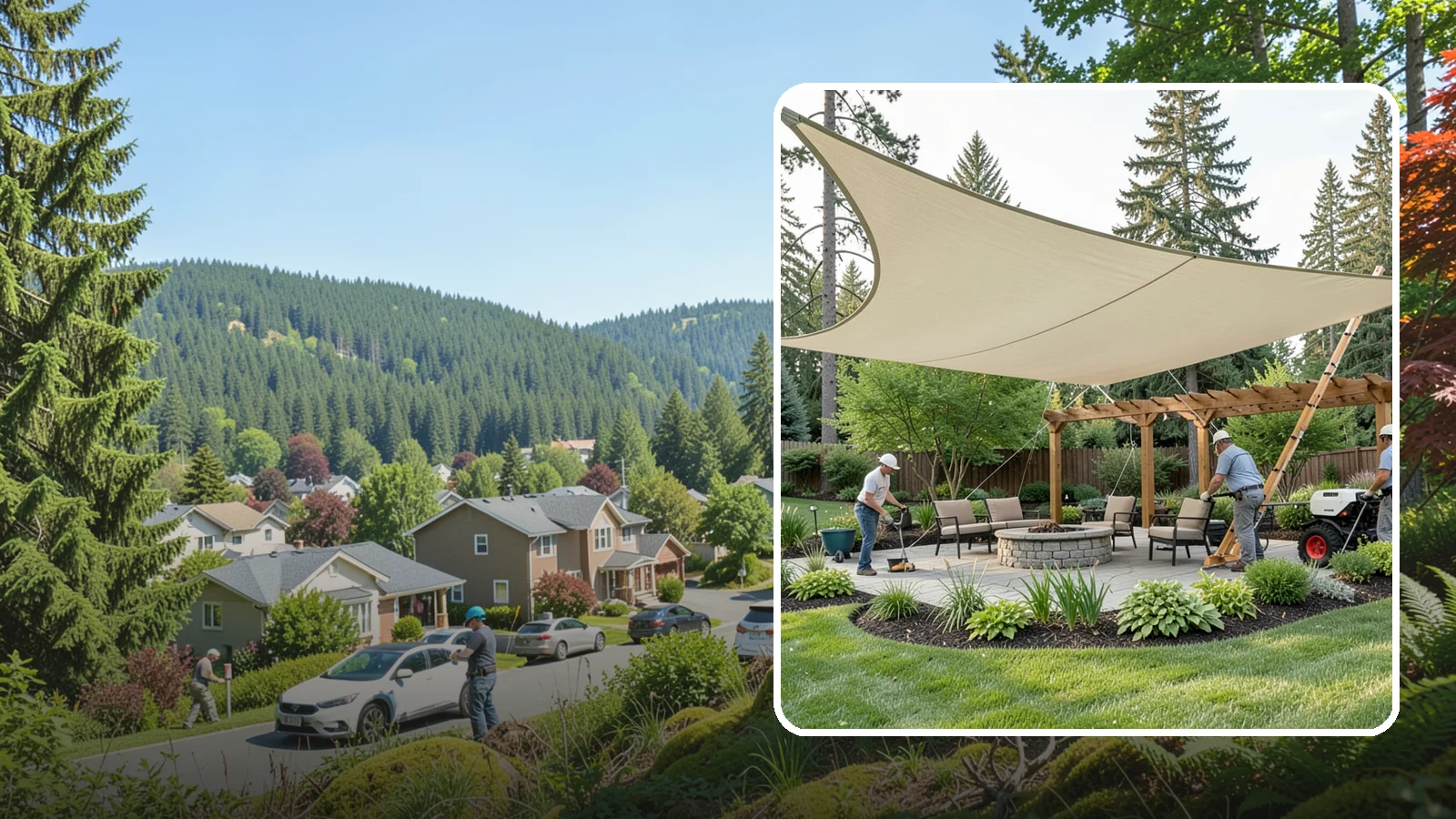 Shade Structure Installation in Index, Snohomish County, WA - Shade sails, canopies, and structures that bring comfortable, stylish shade to any outdoor space.