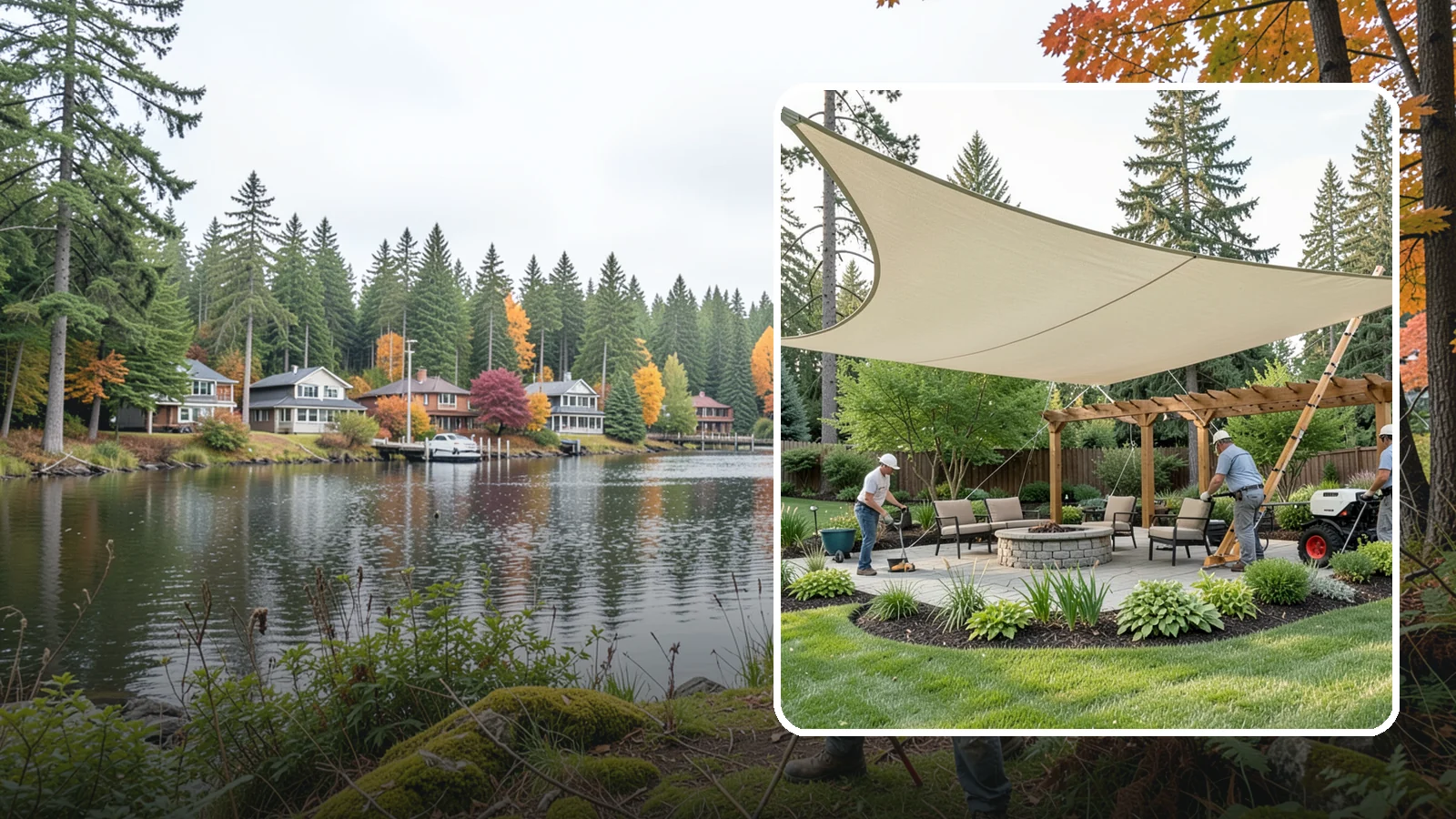 Shade Structure Installation in La Conner, Skagit County, WA - Shade sails, canopies, and structures that bring comfortable, stylish shade to any outdoor space.