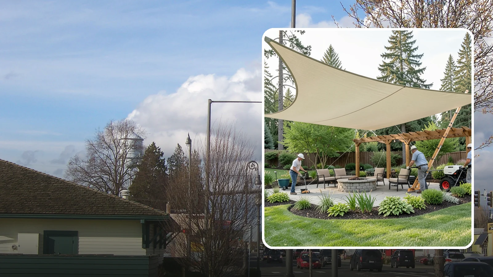 Shade Structure Installation in Marysville, Snohomish County, WA - Shade sails, canopies, and structures that bring comfortable, stylish shade to any outdoor space.