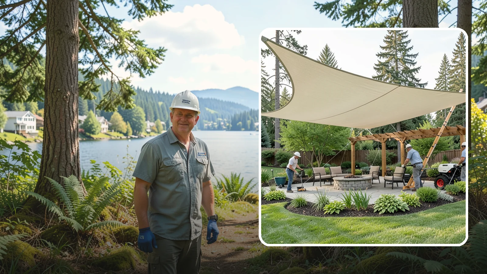 Shade Structure Installation in Milton, King County, WA - Shade sails, canopies, and structures that bring comfortable, stylish shade to any outdoor space.