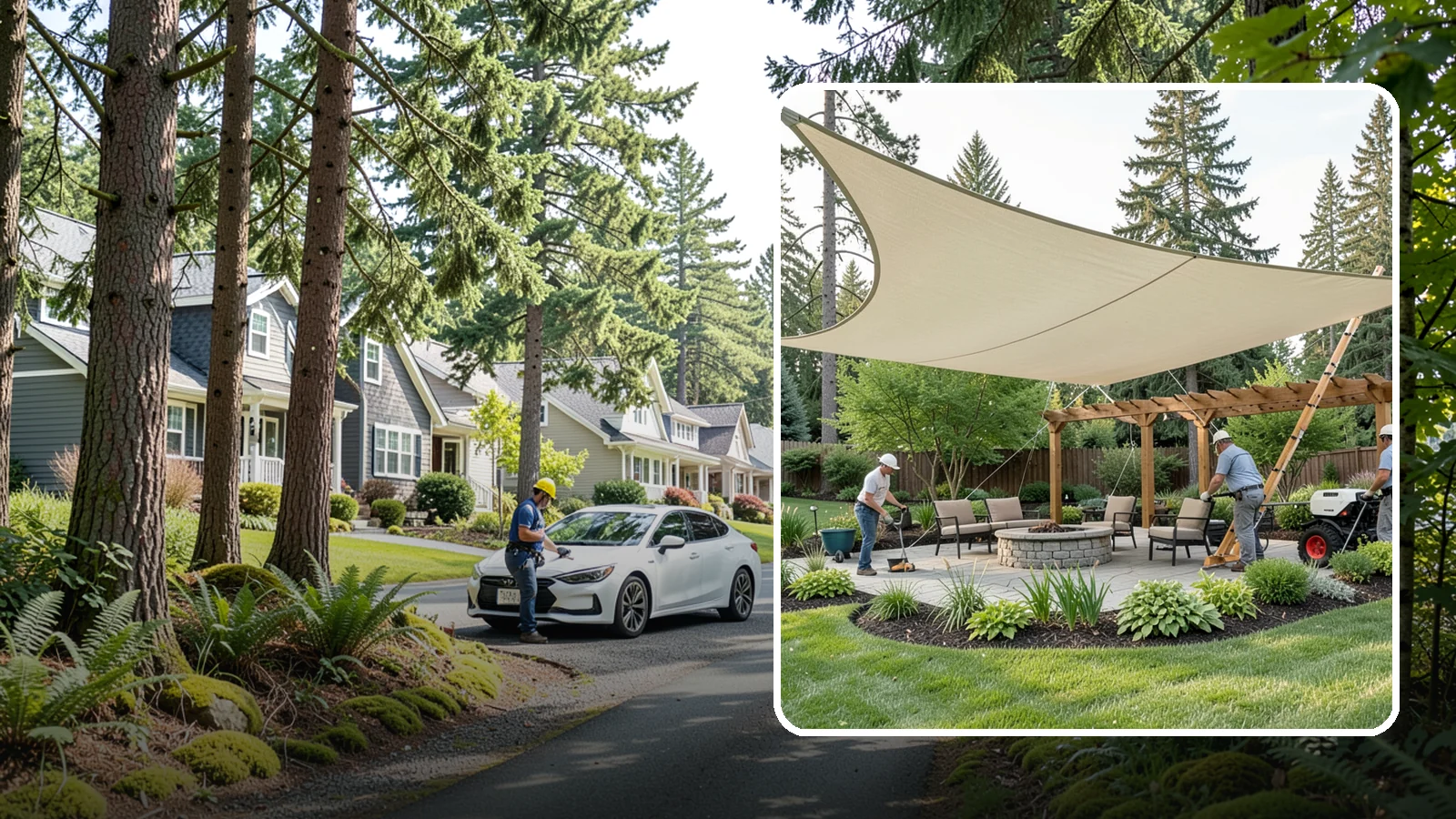 Shade Structure Installation in Normandy Park, King County, WA - Shade sails, canopies, and structures that bring comfortable, stylish shade to any outdoor space.
