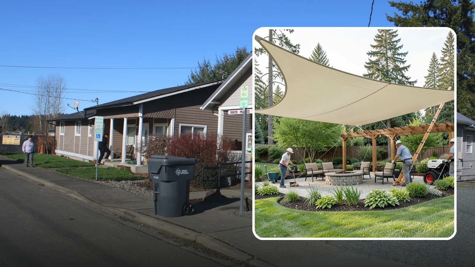 Shade Structure Installation in South Prairie, Pierce County, WA - Shade sails, canopies, and structures that bring comfortable, stylish shade to any outdoor space.