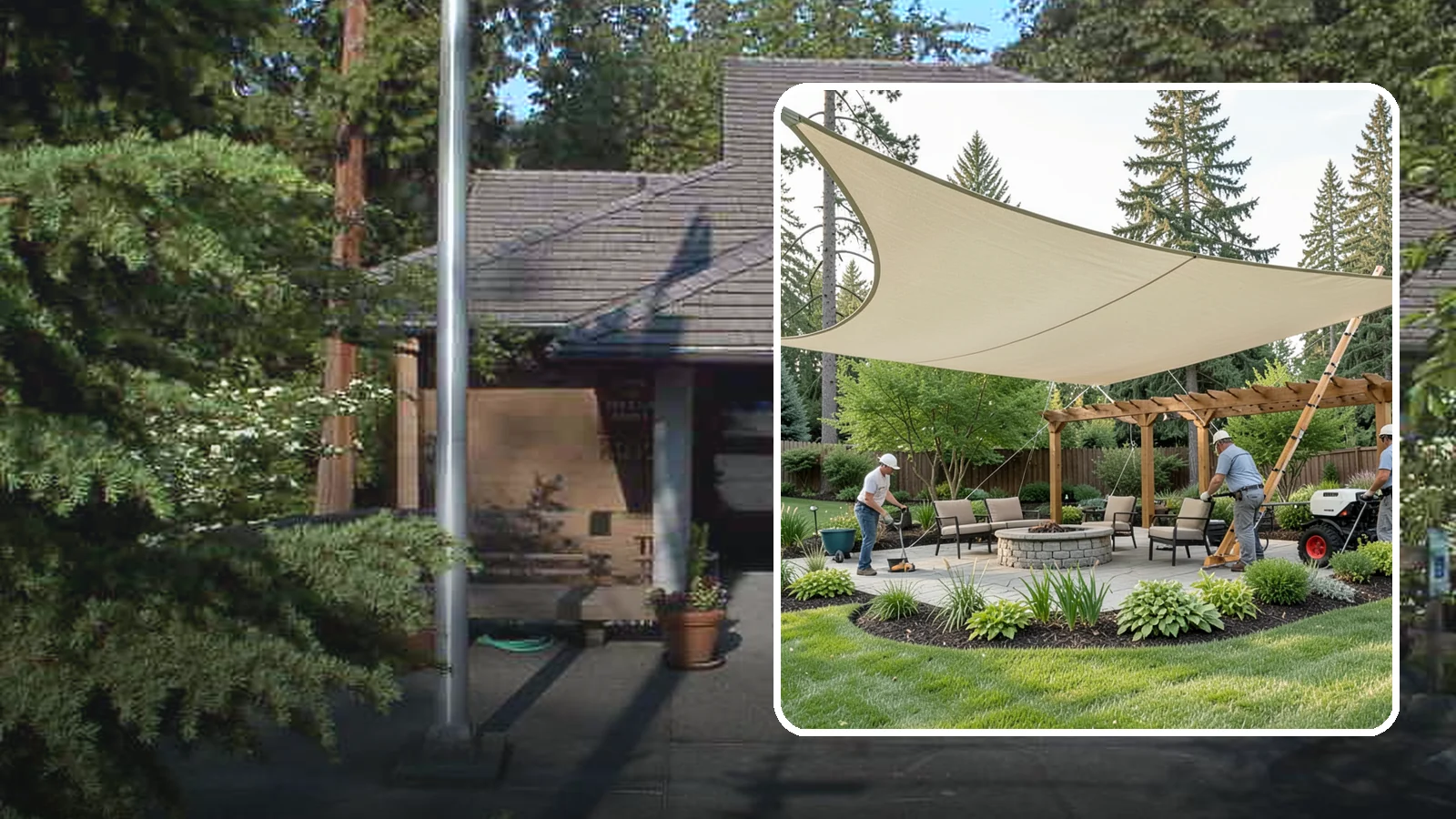 Shade Structure Installation in Yarrow Point, King County, WA - Shade sails, canopies, and structures that bring comfortable, stylish shade to any outdoor space.