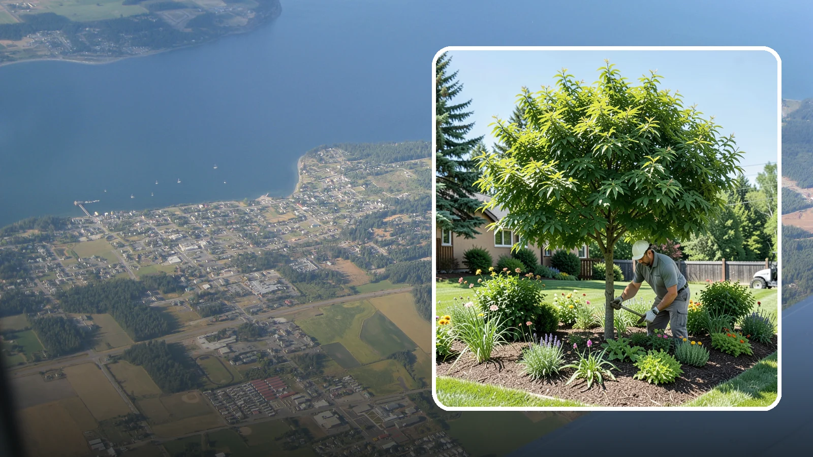 Shade Tree Planting in Coupeville, Island County, WA - We plant large-canopy shade trees that cool your yard and elevate Northwest landscapes.