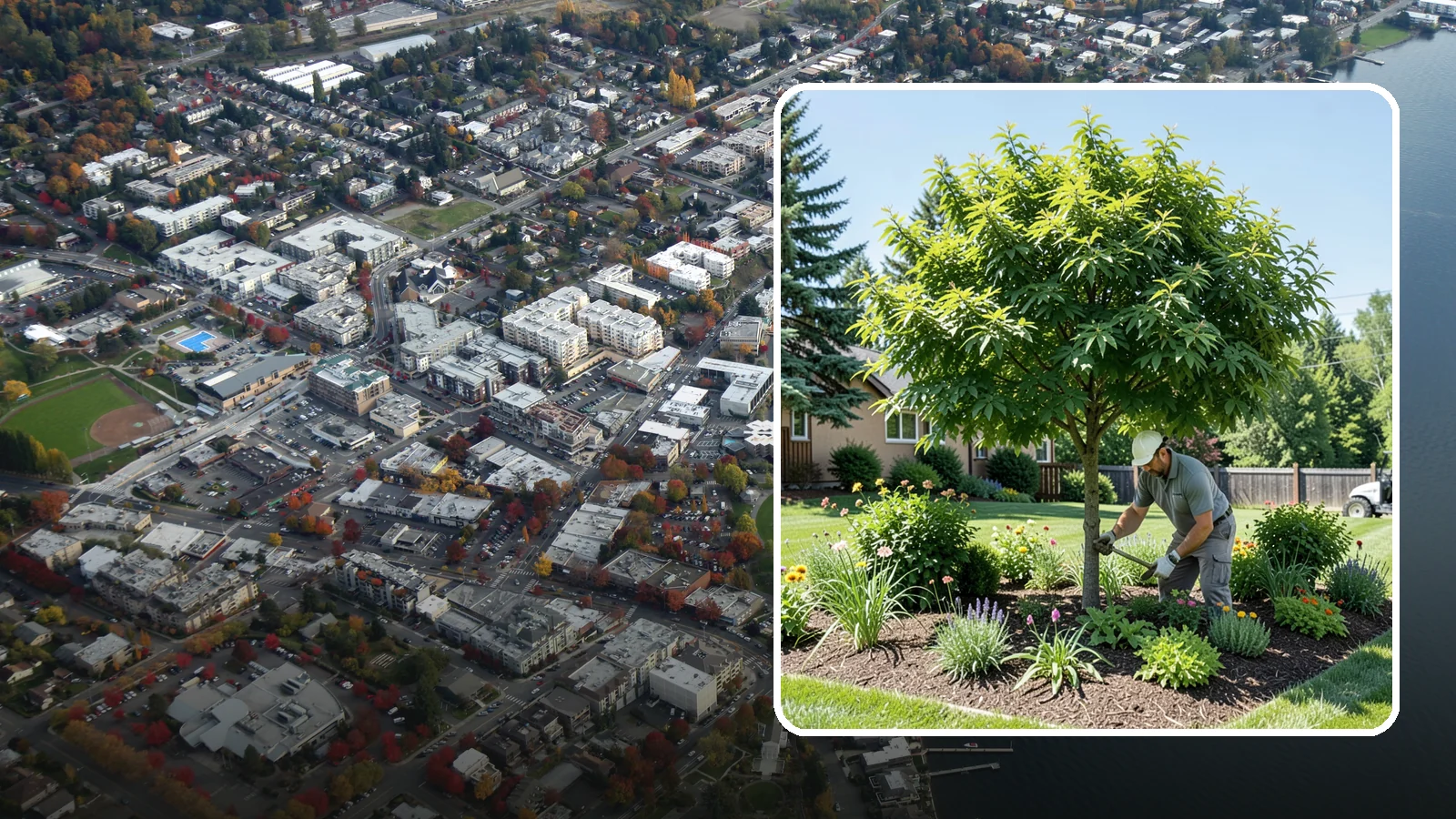 Shade Tree Planting in Kirkland, King County, WA - We plant large-canopy shade trees that cool your yard and elevate Northwest landscapes.