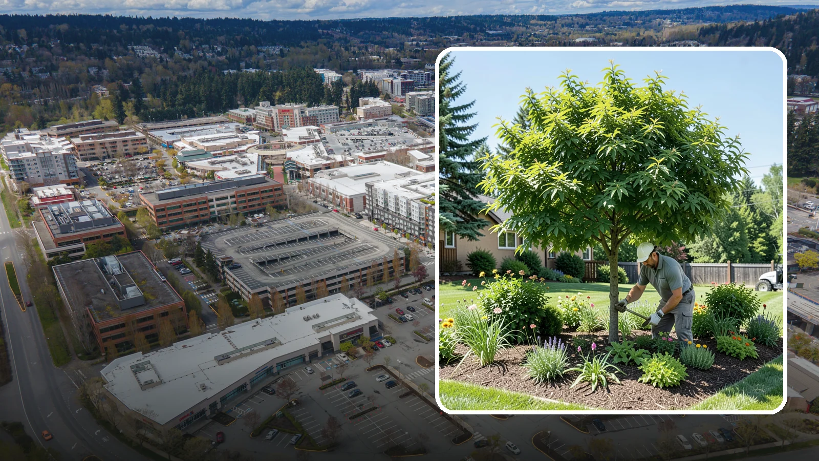 Shade Tree Planting in Redmond, King County, WA - We plant large-canopy shade trees that cool your yard and elevate Northwest landscapes.