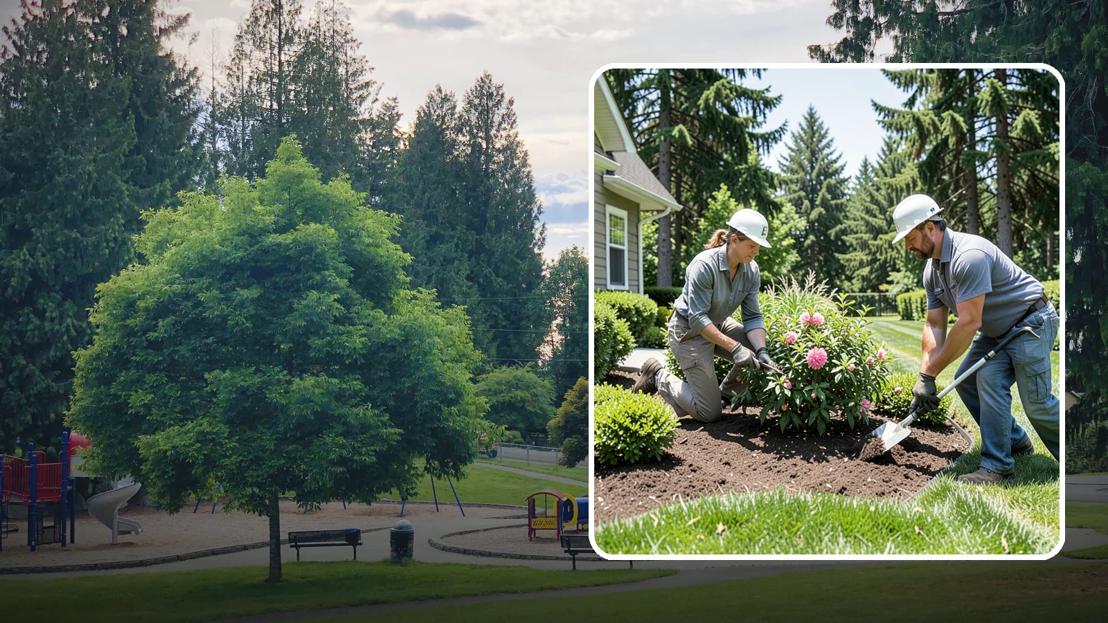 Shrub Planting in Bonney Lake, Pierce County, WA - Foundation and accent shrubs planted to add structure, privacy, and year-round greenery.