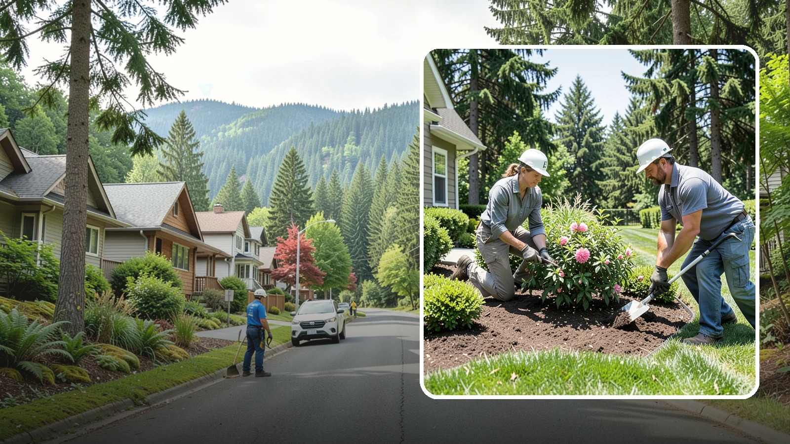 Shrub Planting in Darrington, Snohomish County, WA - Foundation and accent shrubs planted to add structure, privacy, and year-round greenery.