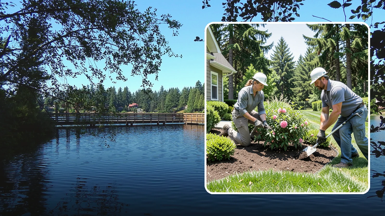 Shrub Planting in Federal Way, King County, WA - Foundation and accent shrubs planted to add structure, privacy, and year-round greenery.
