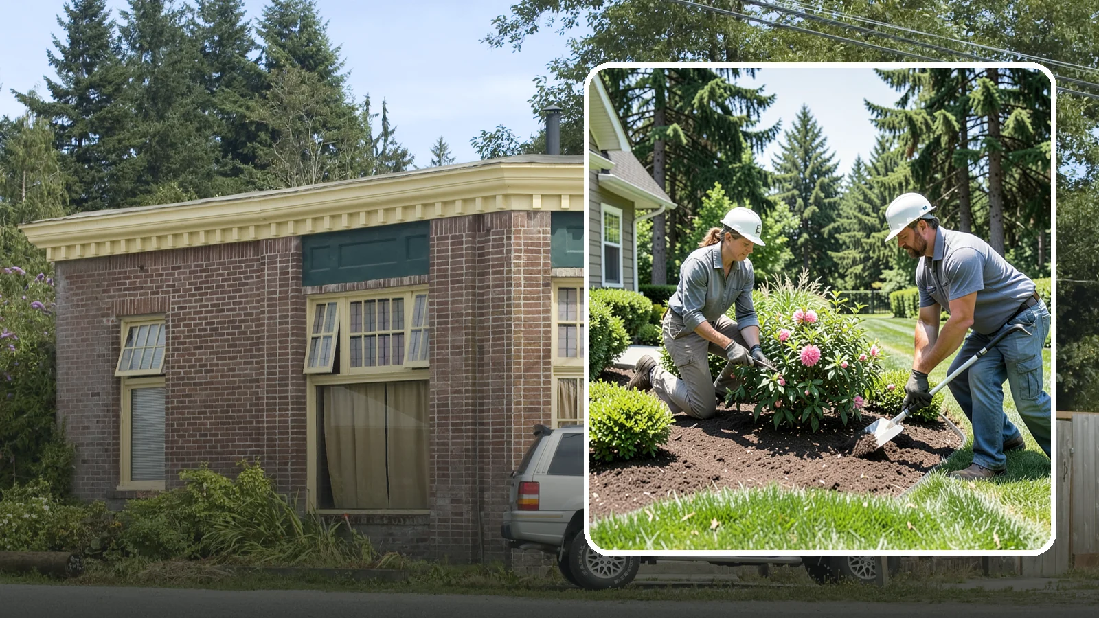 Shrub Planting in Hamilton, Skagit County, WA - Foundation and accent shrubs planted to add structure, privacy, and year-round greenery.