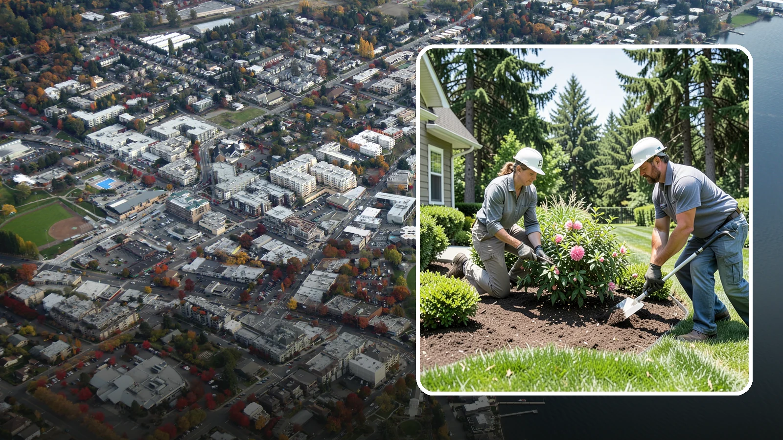 Shrub Planting in Kirkland, King County, WA - Foundation and accent shrubs planted to add structure, privacy, and year-round greenery.