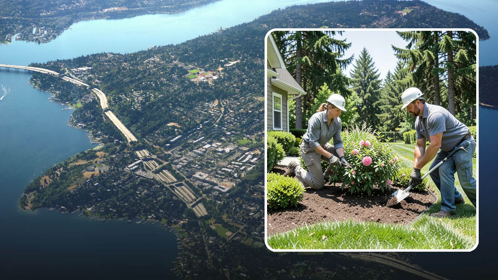 Shrub Planting in Mercer Island, King County, WA - Foundation and accent shrubs planted to add structure, privacy, and year-round greenery.