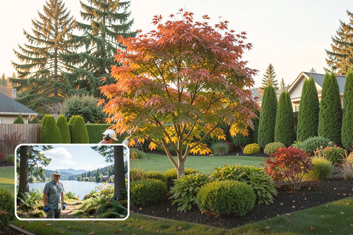 Shrub Planting in Milton, King County, WA - Adds structure and year-round greenery