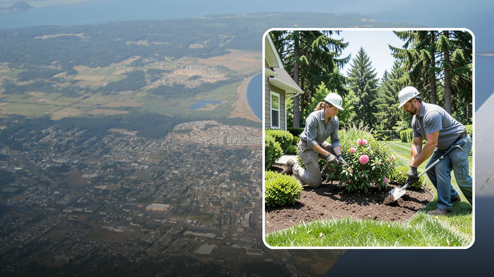 Shrub Planting in Oak Harbor, Island County, WA - Foundation and accent shrubs planted to add structure, privacy, and year-round greenery.