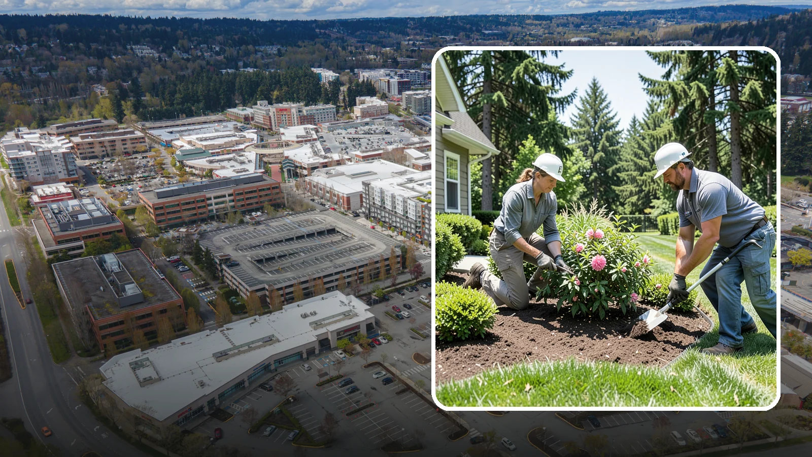 Shrub Planting in Redmond, King County, WA - Foundation and accent shrubs planted to add structure, privacy, and year-round greenery.