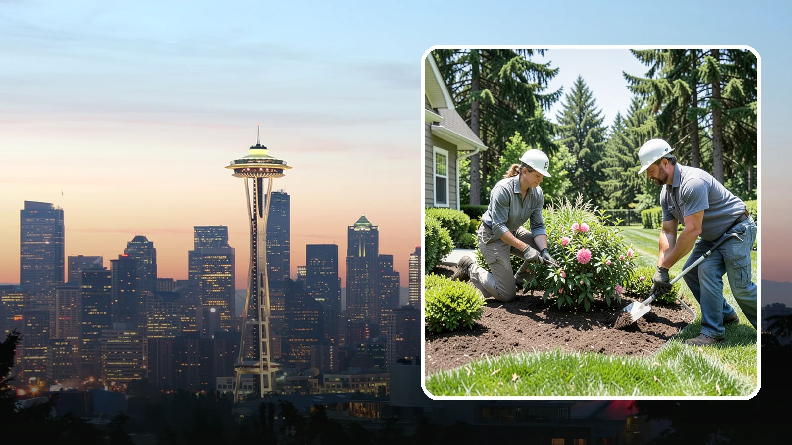 Shrub Planting in Seattle, King County, WA - Foundation and accent shrubs planted to add structure, privacy, and year-round greenery.