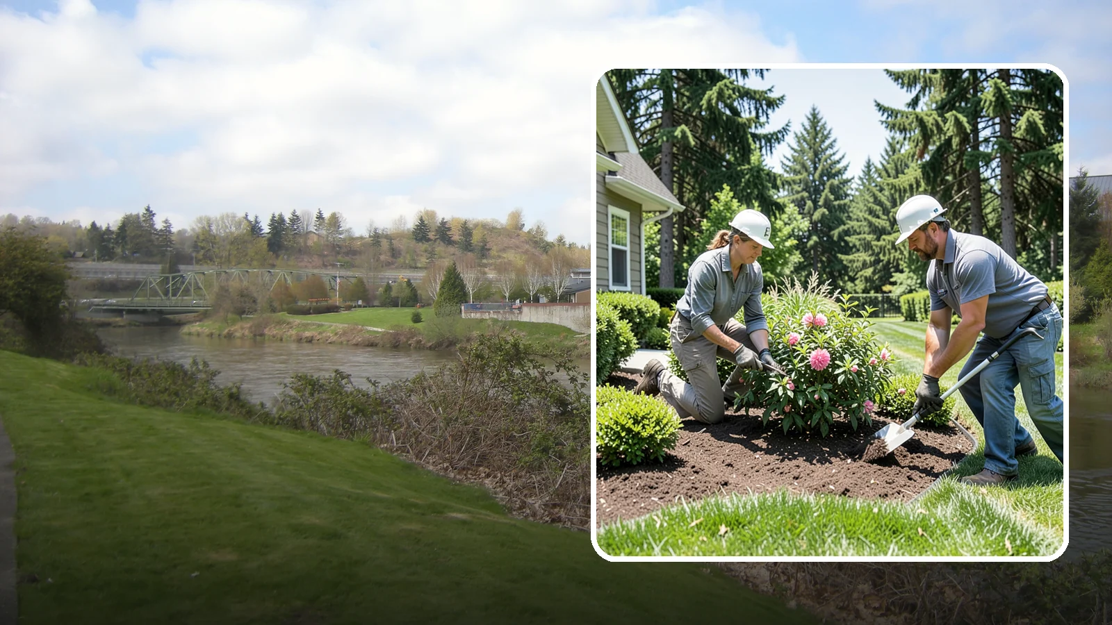 Shrub Planting in Tukwila, King County, WA - Foundation and accent shrubs planted to add structure, privacy, and year-round greenery.