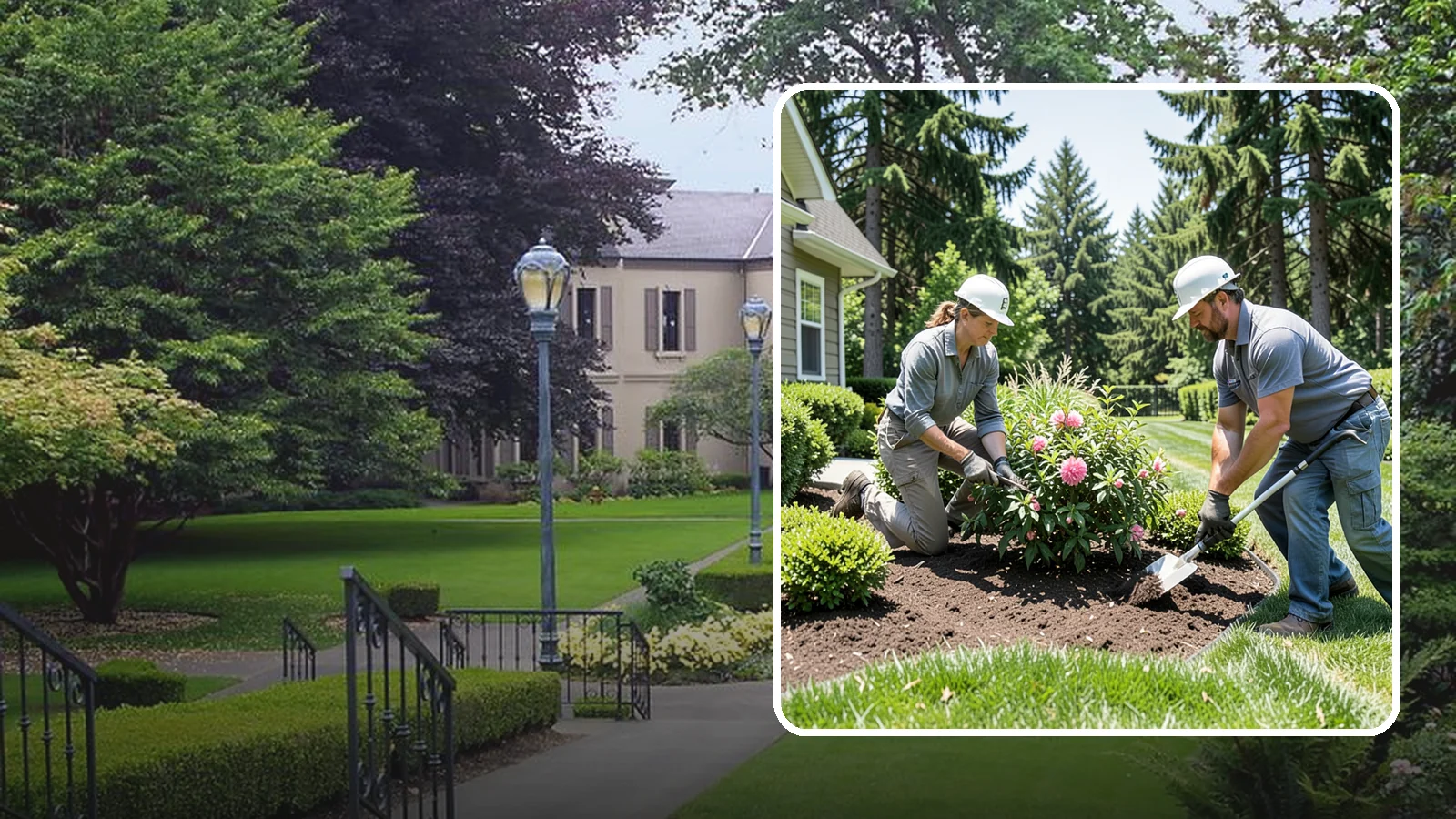 Shrub Planting in Woodinville, King County, WA - Foundation and accent shrubs planted to add structure, privacy, and year-round greenery.