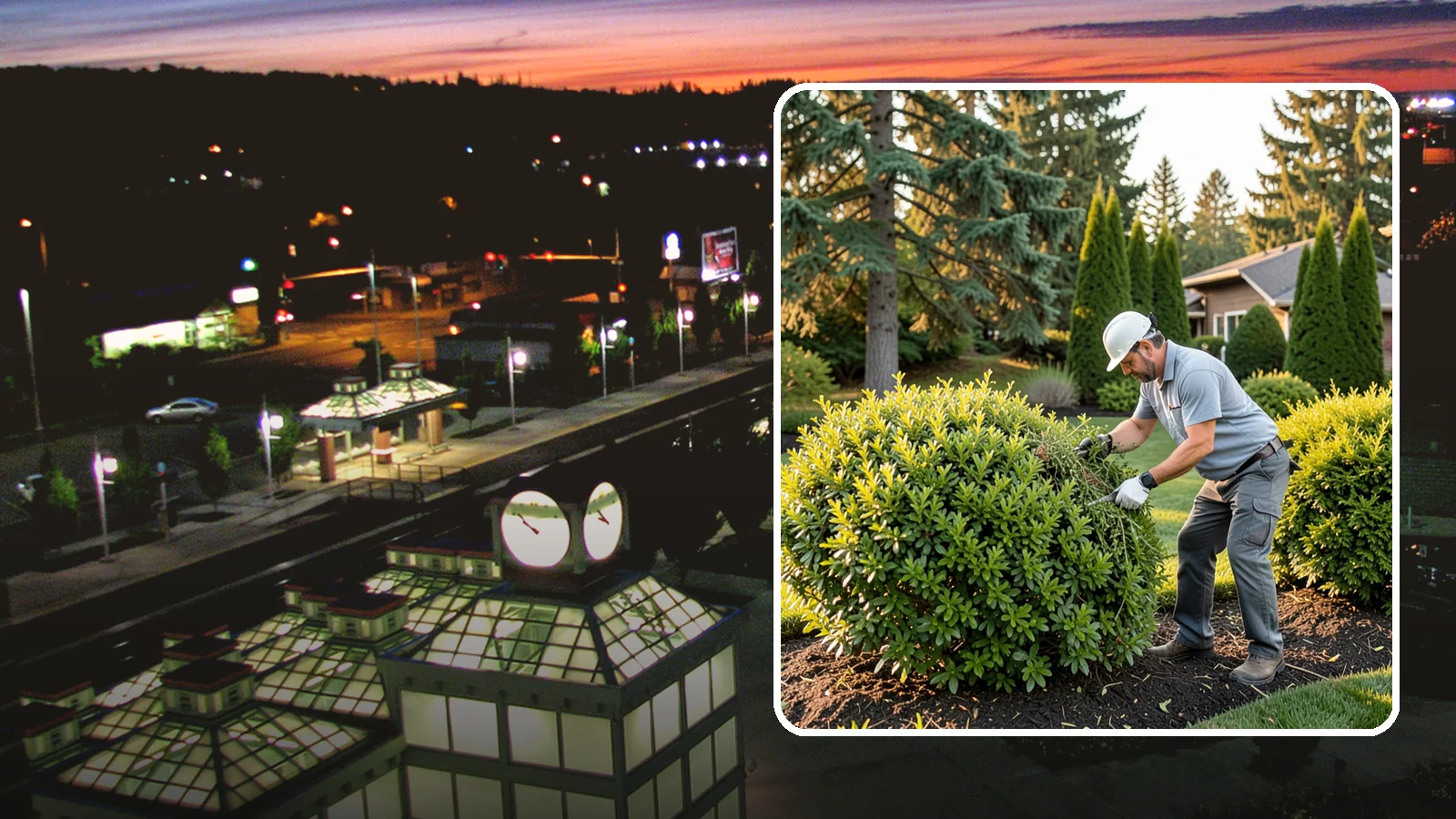 Shrub Rejuvenation Pruning in Auburn, King County, WA - Hard rejuvenation pruning that brings overgrown, leggy shrubs back to dense, healthy growth.