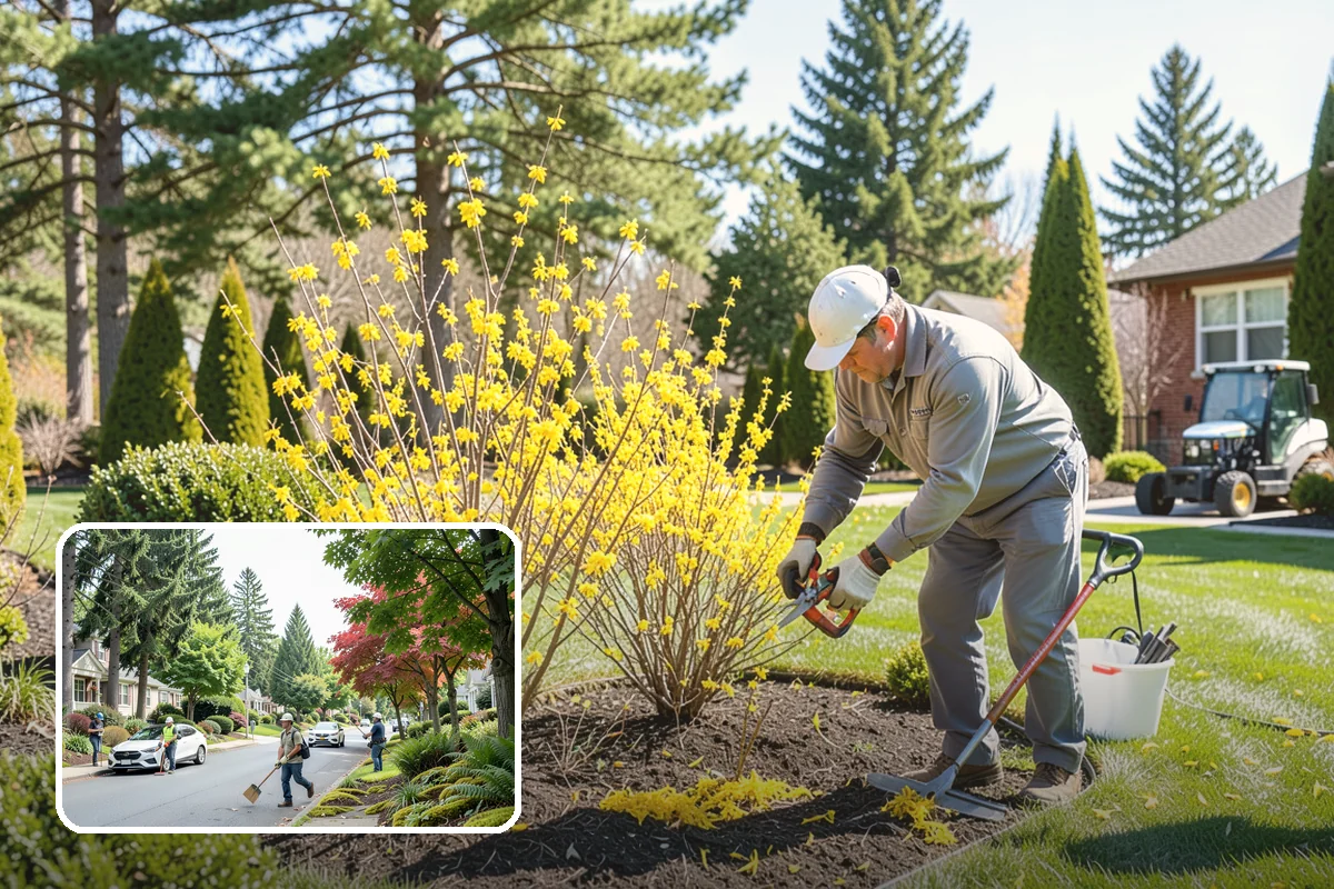 Shrub Rejuvenation Pruning in Beaux Arts Village, King County, WA - Restores dense growth from the base up
