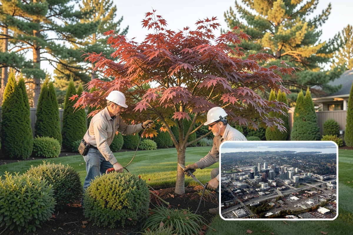 Shrub Rejuvenation Pruning in Bellevue, King County, WA - Restores dense growth from the base up