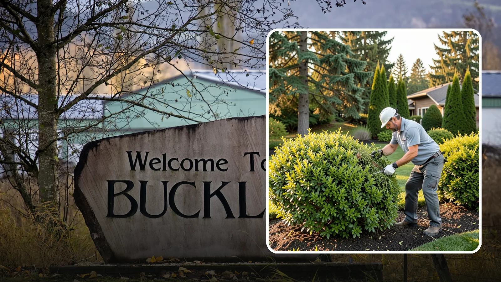 Shrub Rejuvenation Pruning in Buckley, Pierce County, WA - Hard rejuvenation pruning that brings overgrown, leggy shrubs back to dense, healthy growth.