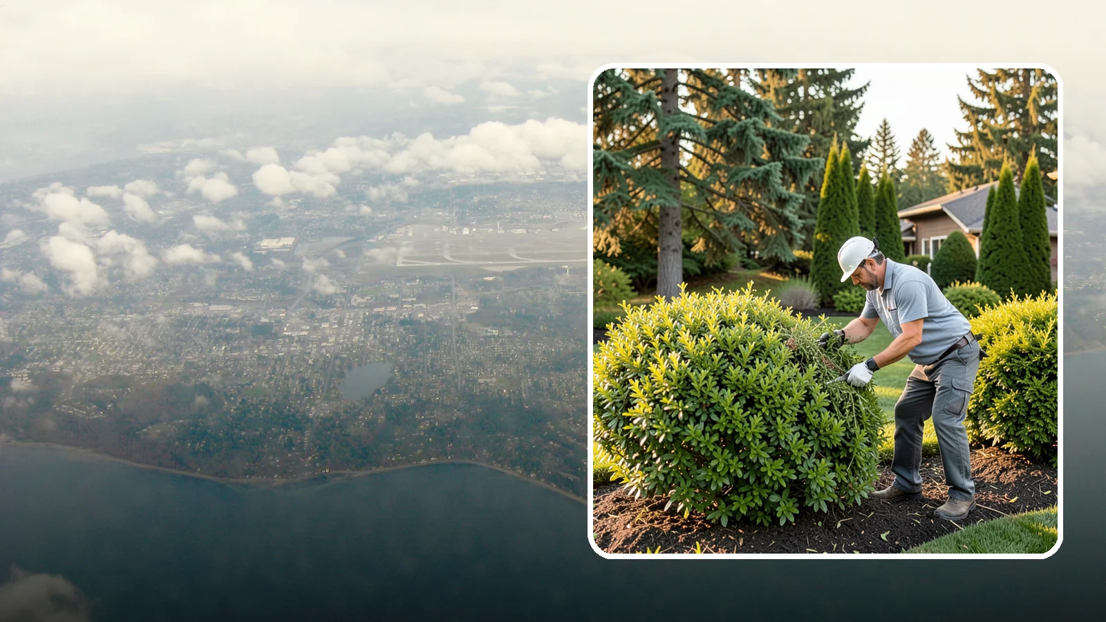 Shrub Rejuvenation Pruning in Burien, King County, WA - Hard rejuvenation pruning that brings overgrown, leggy shrubs back to dense, healthy growth.