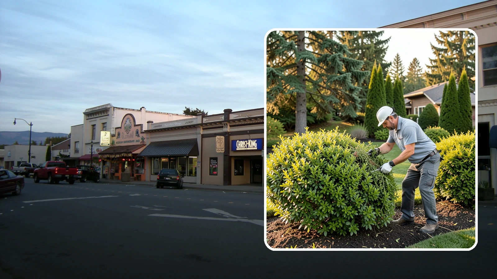 Shrub Rejuvenation Pruning in Burlington, Skagit County, WA - Hard rejuvenation pruning that brings overgrown, leggy shrubs back to dense, healthy growth.