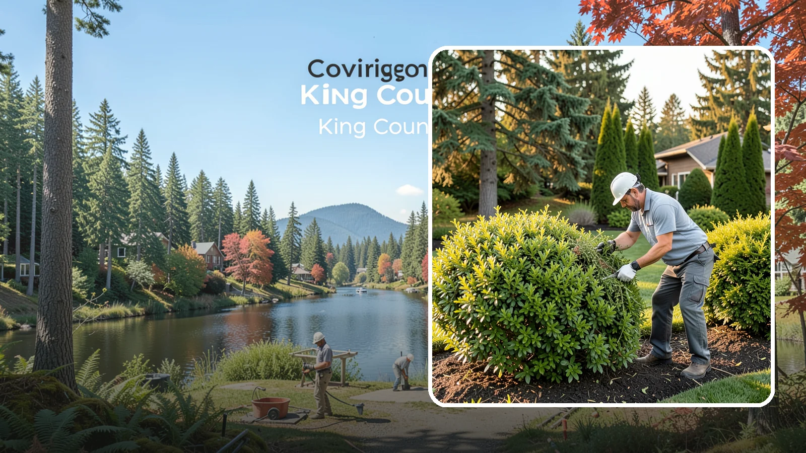 Shrub Rejuvenation Pruning in Covington, King County, WA - Hard rejuvenation pruning that brings overgrown, leggy shrubs back to dense, healthy growth.