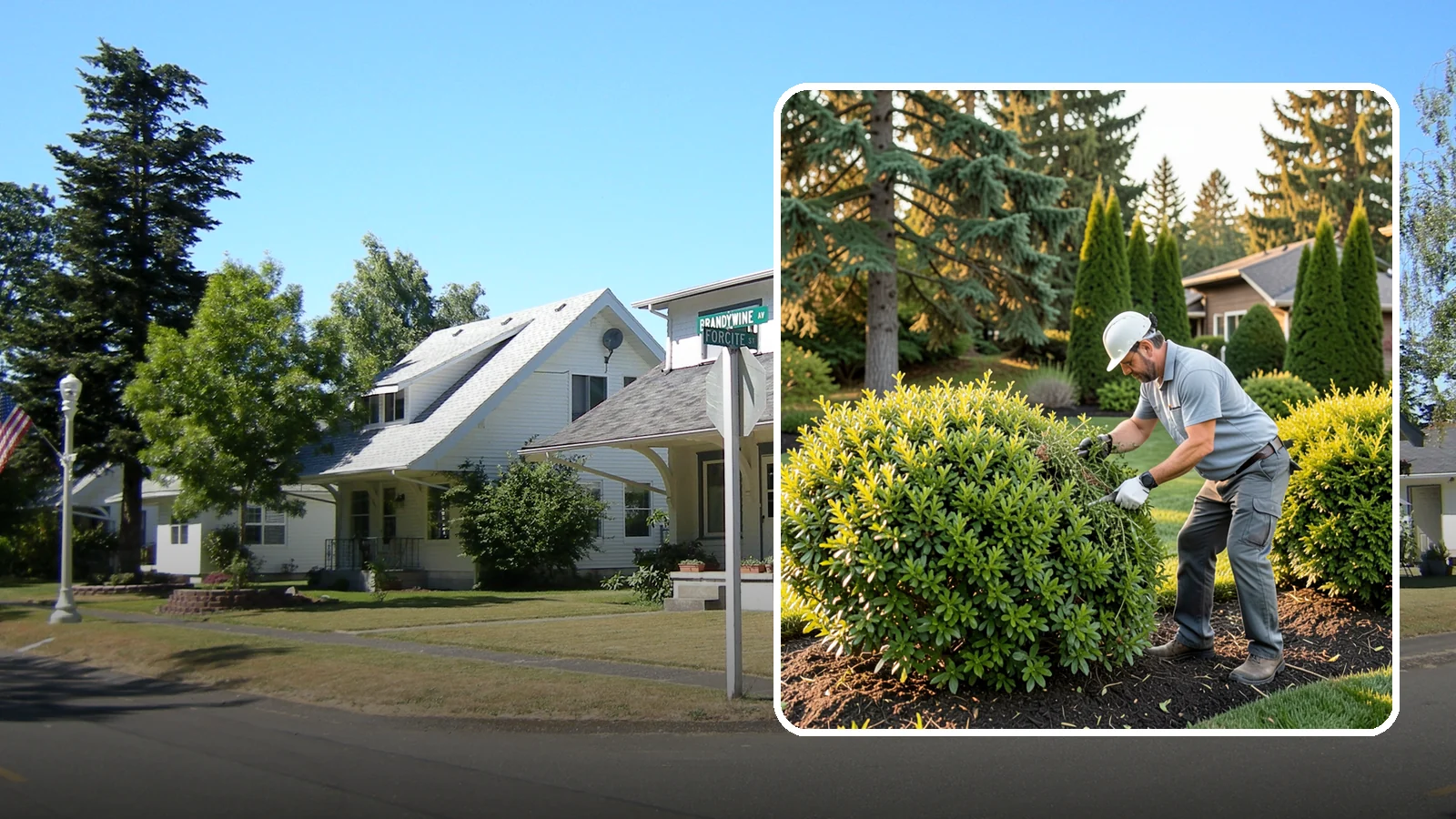 Shrub Rejuvenation Pruning in DuPont, Pierce County, WA - Hard rejuvenation pruning that brings overgrown, leggy shrubs back to dense, healthy growth.
