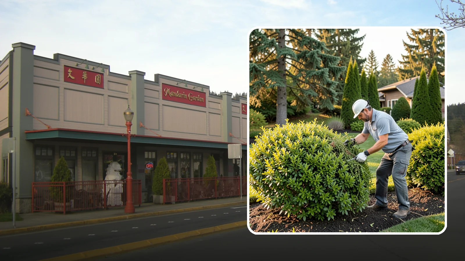 Shrub Rejuvenation Pruning in Issaquah, King County, WA - Hard rejuvenation pruning that brings overgrown, leggy shrubs back to dense, healthy growth.