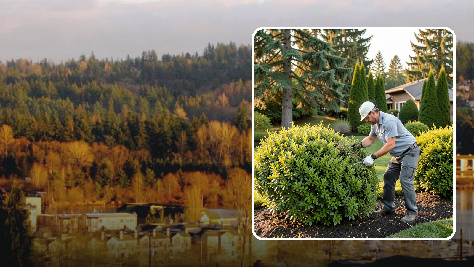 Shrub Rejuvenation Pruning in Kenmore, King County, WA - Hard rejuvenation pruning that brings overgrown, leggy shrubs back to dense, healthy growth.