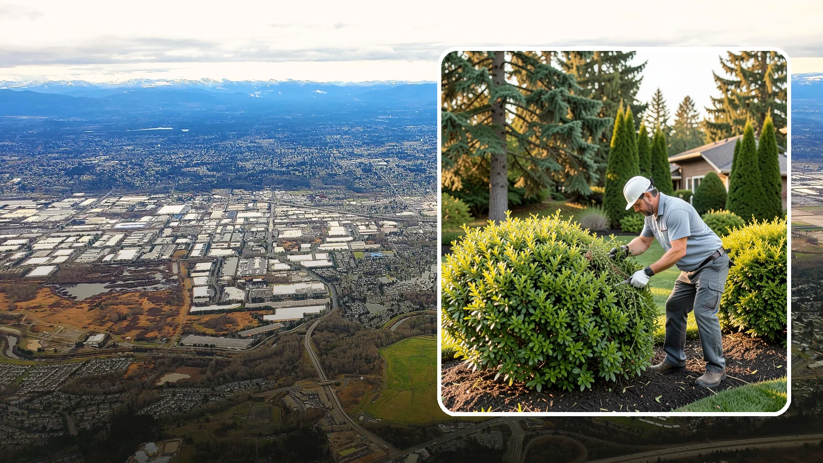 Shrub Rejuvenation Pruning in Kent, King County, WA - Hard rejuvenation pruning that brings overgrown, leggy shrubs back to dense, healthy growth.