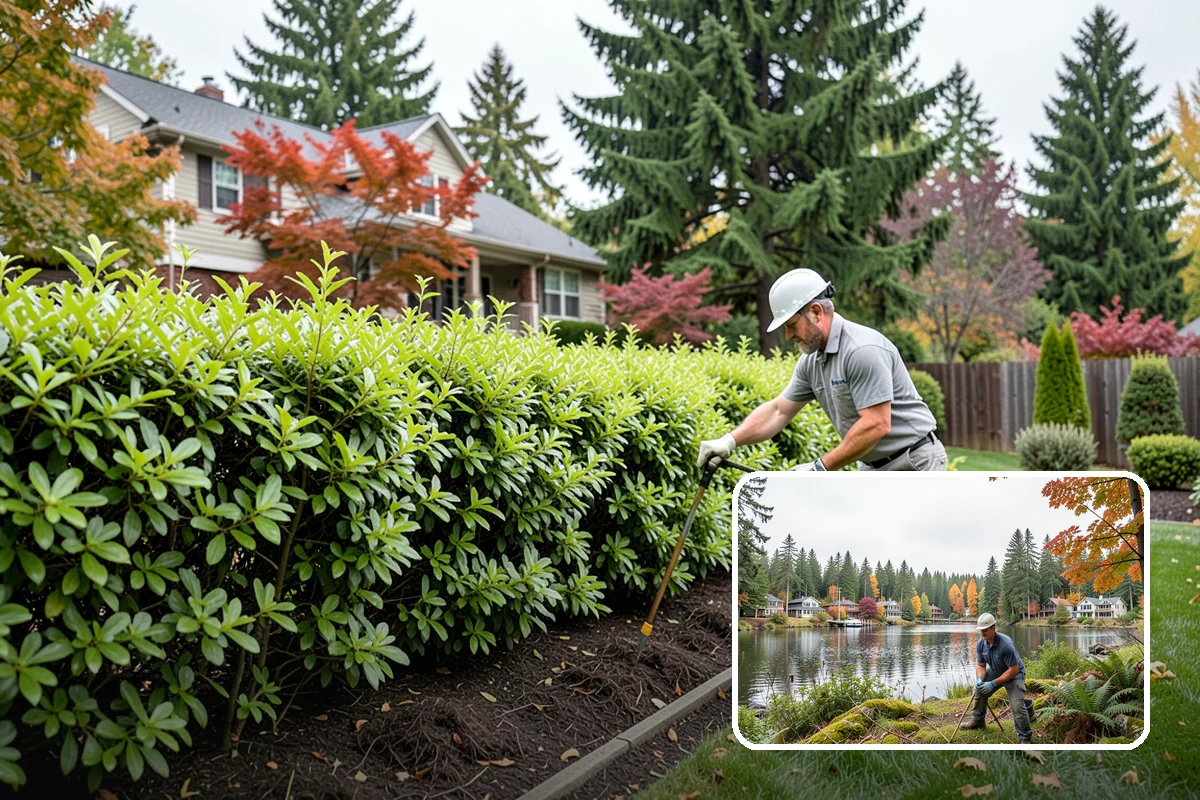Shrub Rejuvenation Pruning in La Conner, Skagit County, WA - Restores dense growth from the base up