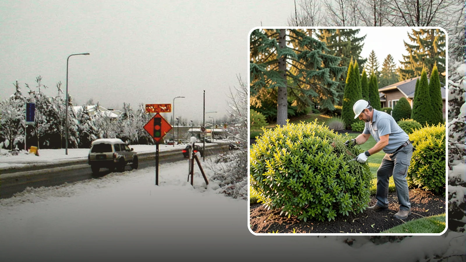 Shrub Rejuvenation Pruning in Newcastle, King County, WA - Hard rejuvenation pruning that brings overgrown, leggy shrubs back to dense, healthy growth.