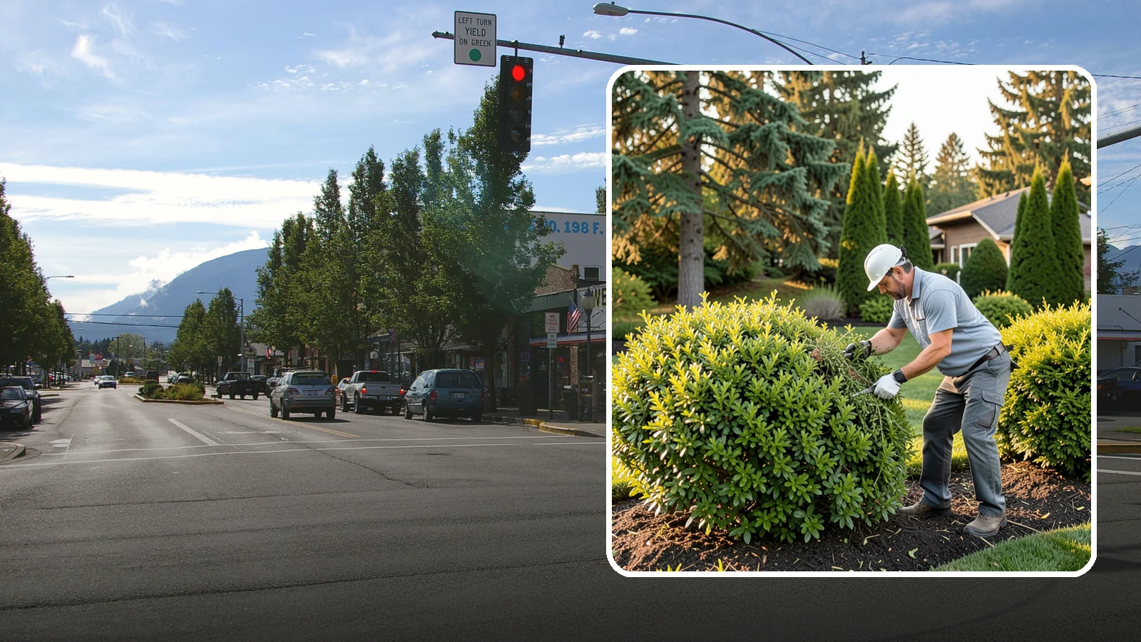 Shrub Rejuvenation Pruning in North Bend, King County, WA - Hard rejuvenation pruning that brings overgrown, leggy shrubs back to dense, healthy growth.