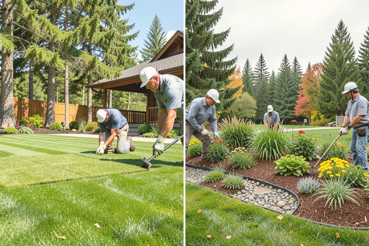 Shrub Transplanting in Bellevue, King County, WA - Assess the shrub and mark a proper root-ball size