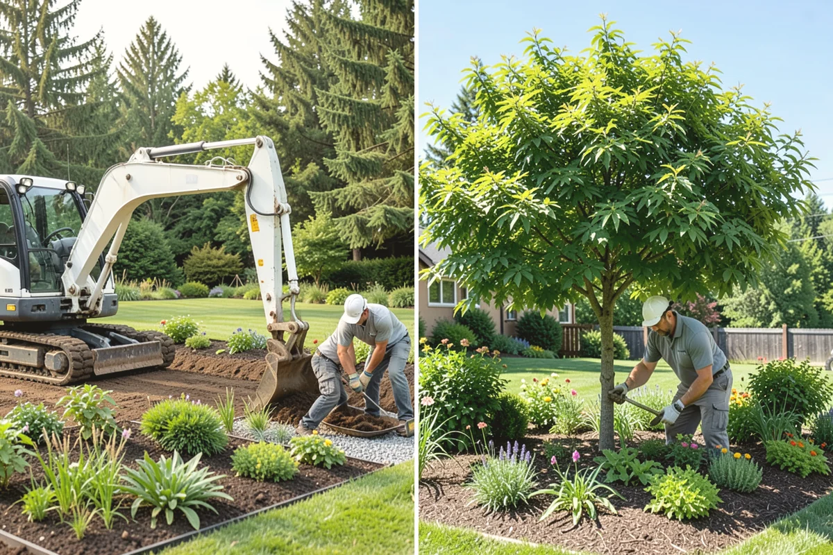 Shrub Transplanting in Black Diamond, King County, WA - Assess the shrub and mark a proper root-ball size