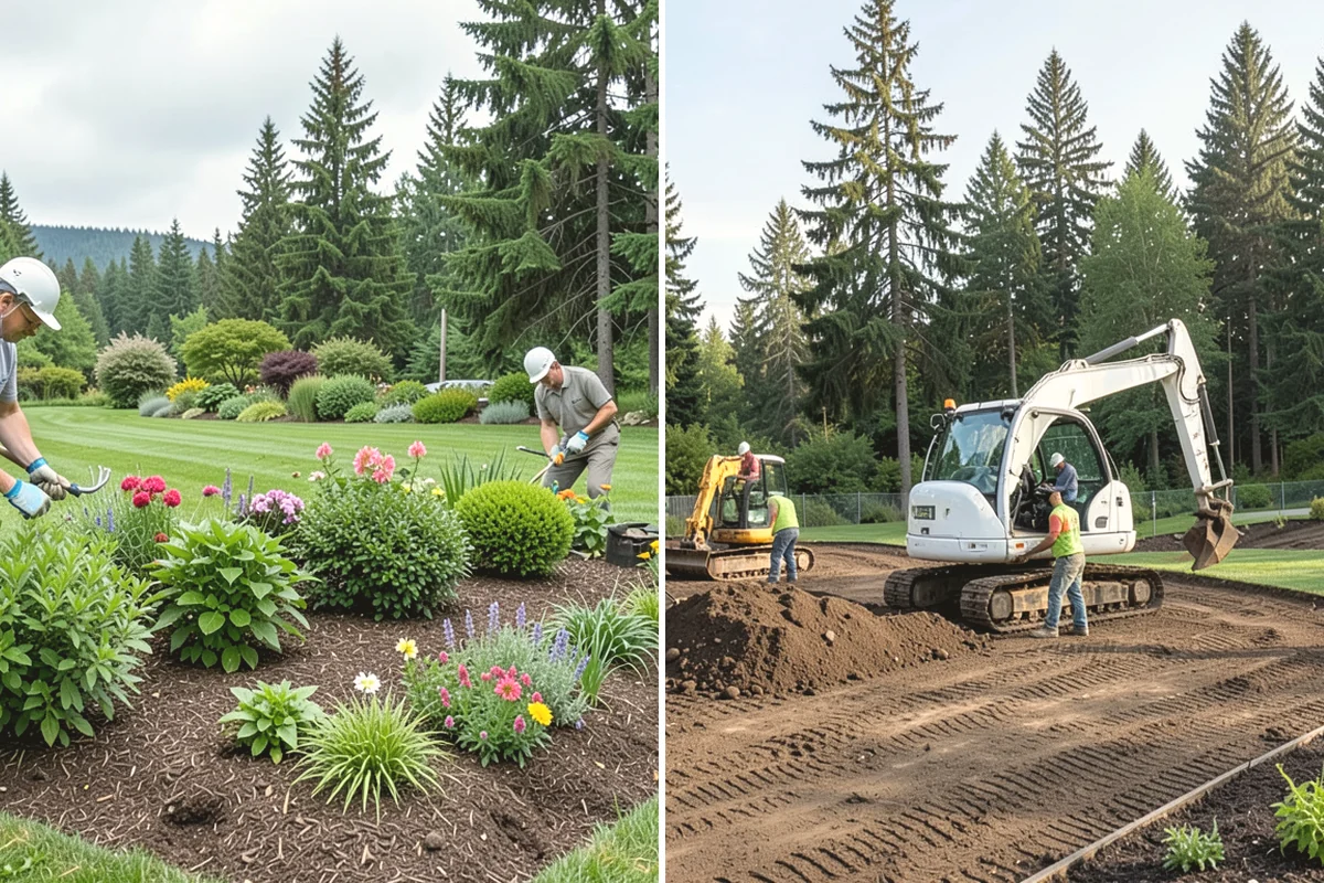 Shrub Transplanting in Covington, King County, WA - Assess the shrub and mark a proper root-ball size